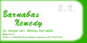 barnabas nemedy business card