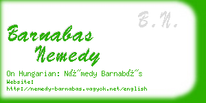 barnabas nemedy business card